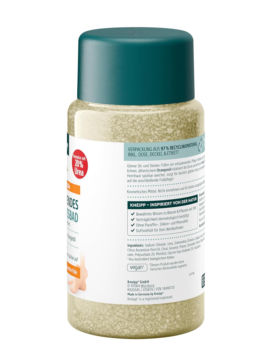 Thumbnail 1 de Kneipp Vitalisierendes Pflege-Fußbad mit 20% Urea (600 g) – für trockene, beanspruchte Füße