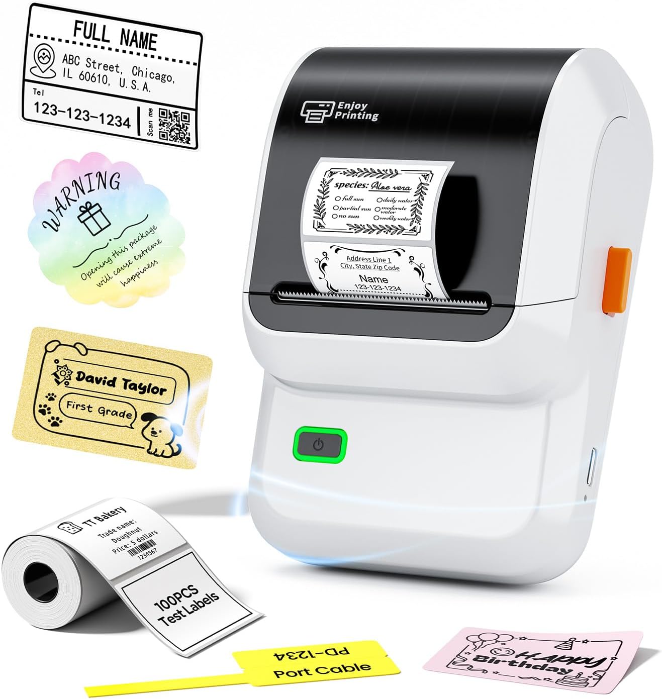 Detalle de Ponek M100 Label Maker, Portable Bluetooth Thermal Printer, 203 DPI
