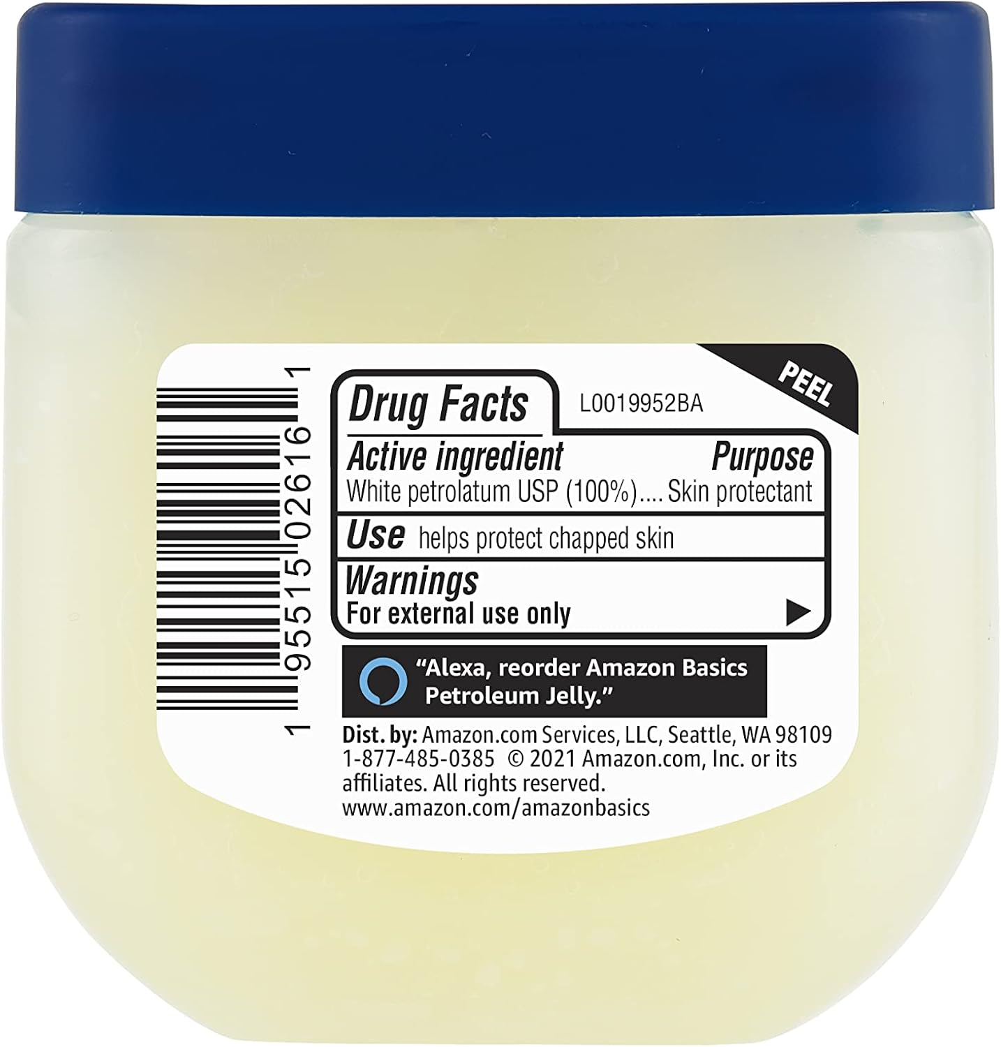 Thumbnail 1 de Amazon Basics Unscented Petroleum Jelly (White Petrolatum) Skin Protectant, 3.75 oz