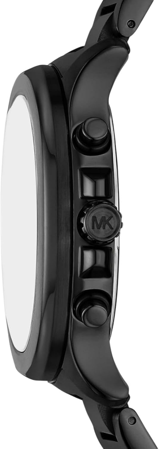 Detalle de Michael Kors Sage da uomo: cronografo al quarzo, cassa 44 mm e cinturino in acciaio