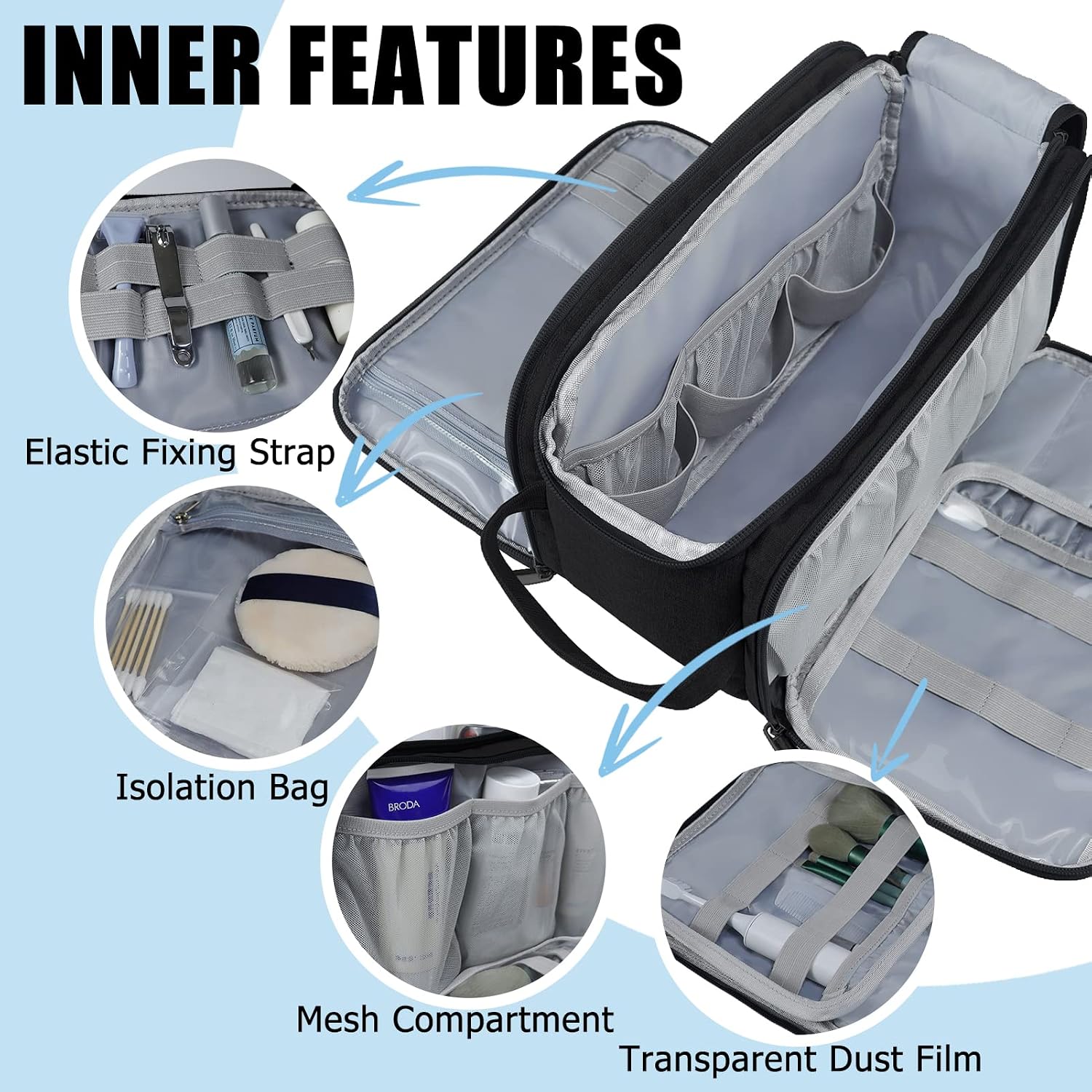 Detalle 1 de Gloppie Water-Resistant Toiletry Bag 12.2in