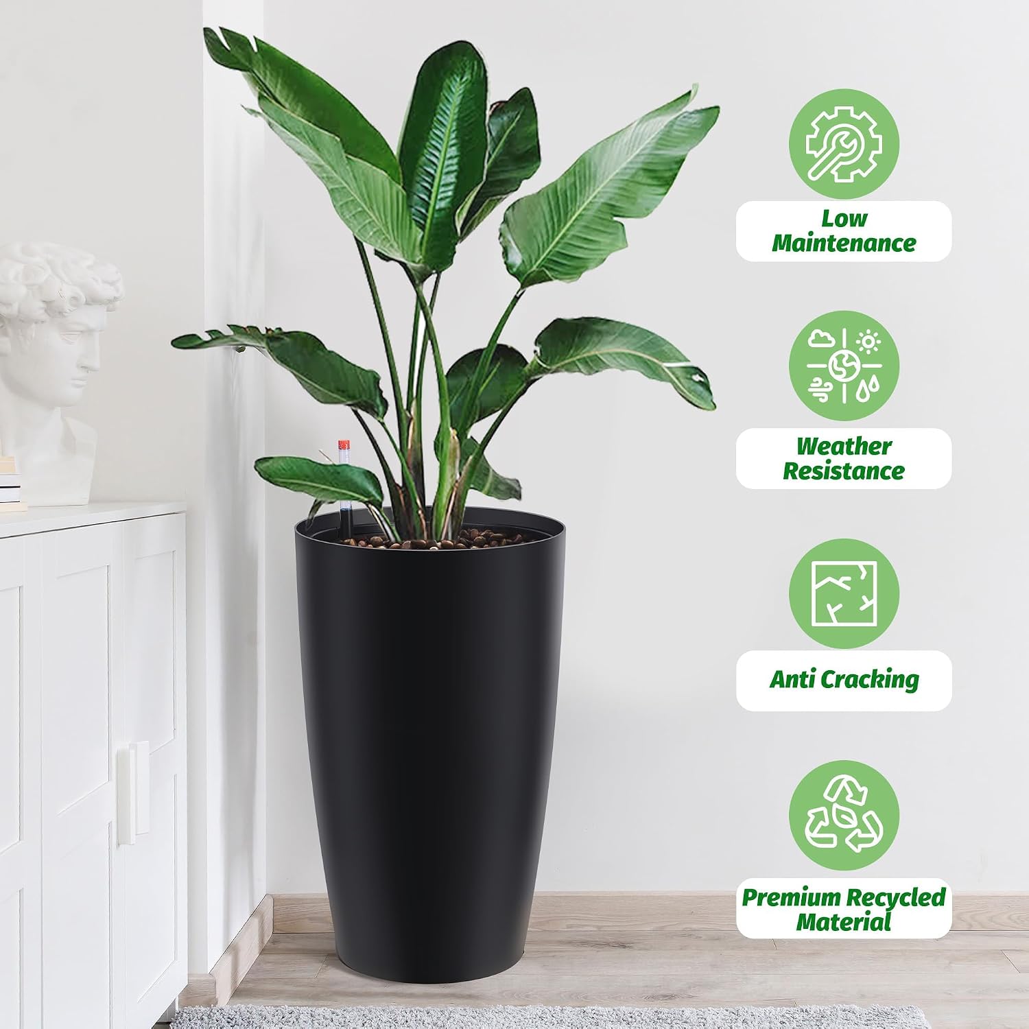 Detalle 2 de WildVenture PHO_33L5 Self-Watering Planters, Set of 2, 22-Inch Tall