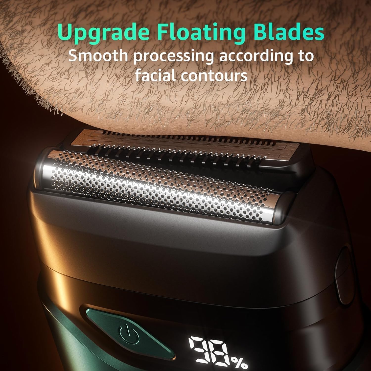 Thumbnail 1 de Electric Foil Shaver for Men (Emerald Green) — Mini Cordless Wet/Dry Razor with IPX7 and USB-C