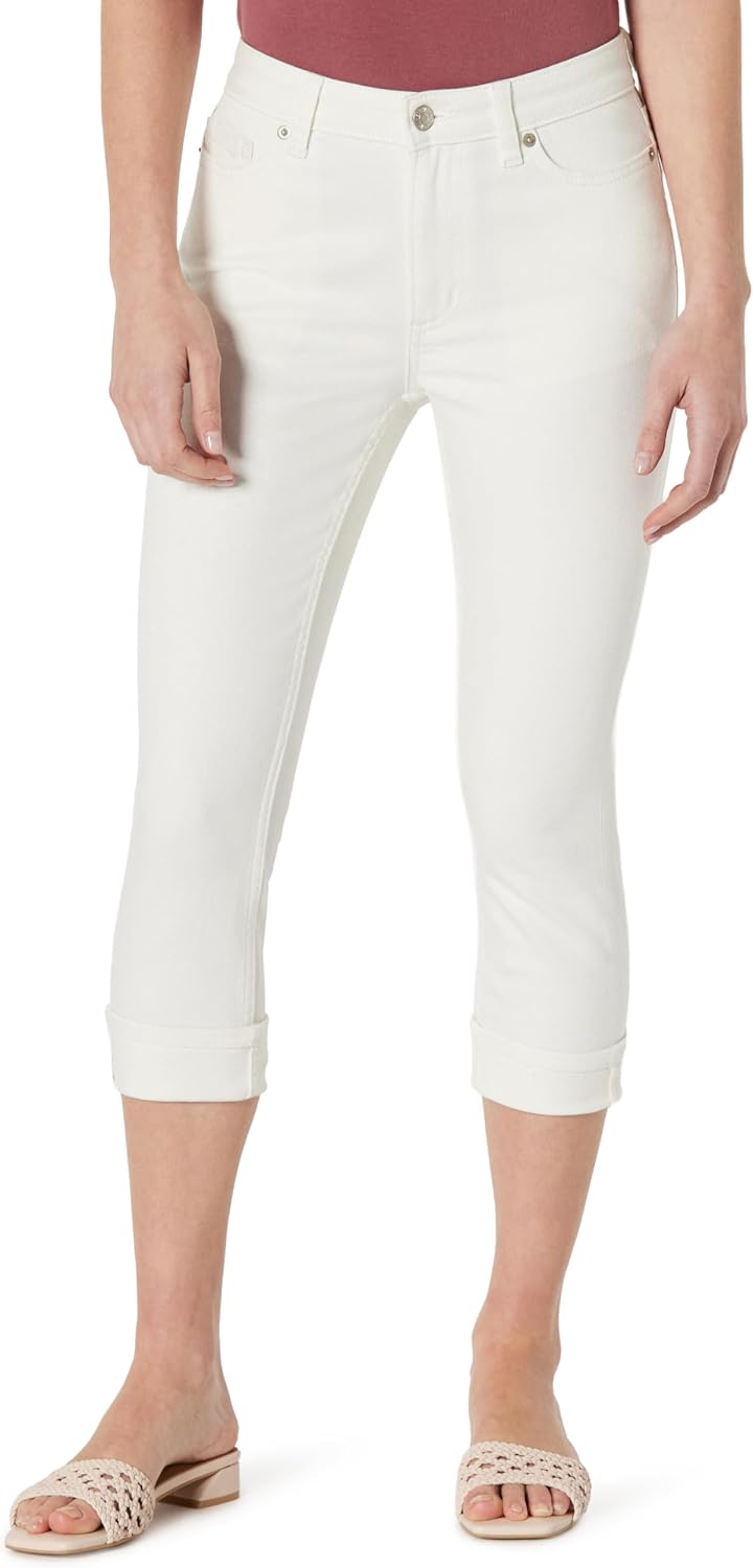 Detalle de Amazon Essentials Women’s Low-Stretch Slim-Fit Mid-Rise Capri Jean