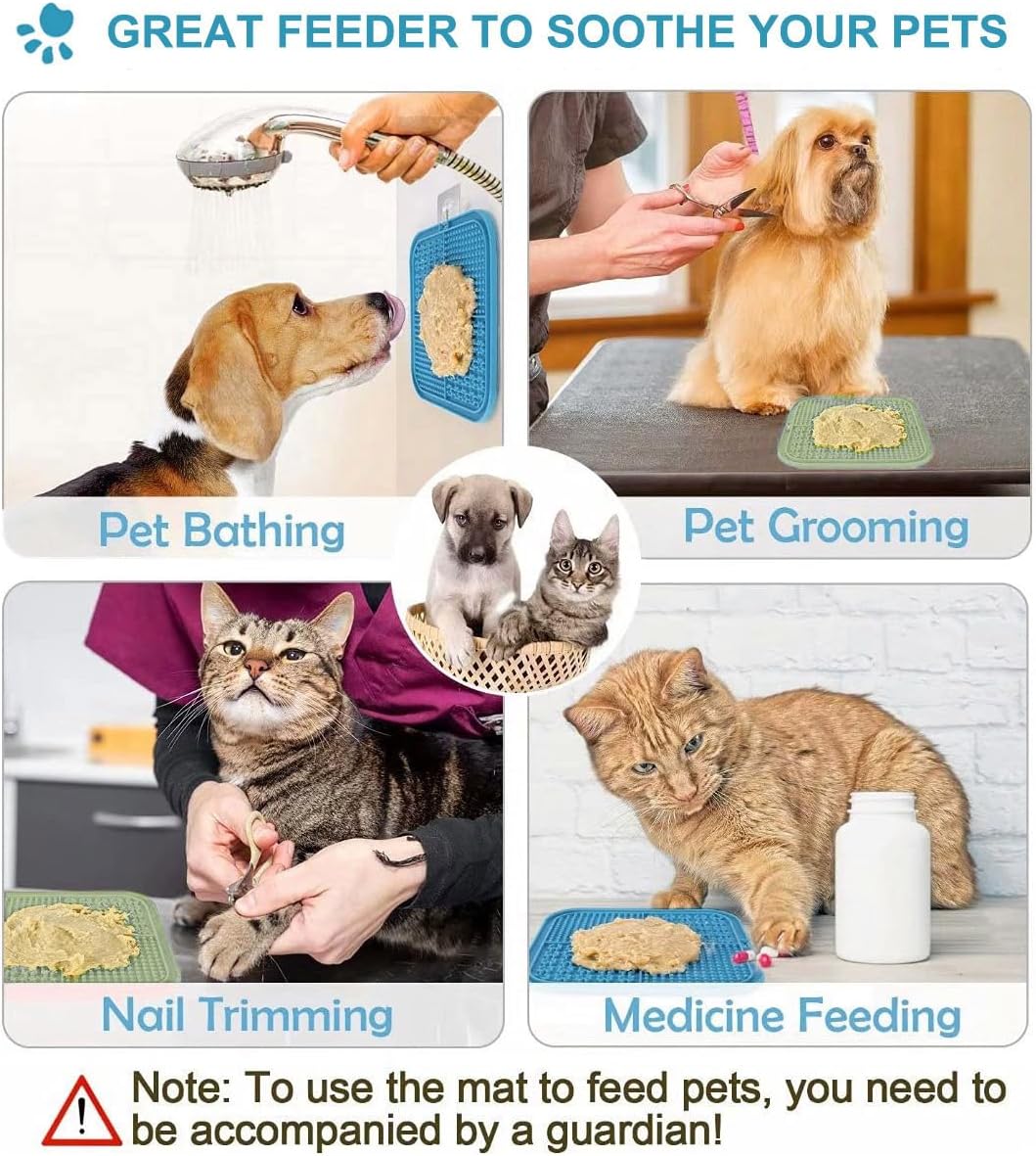 Detalle de Tapis à lécher Zonopy pour chiens et chats avec ventouses – alimentation lente et distraction efficace