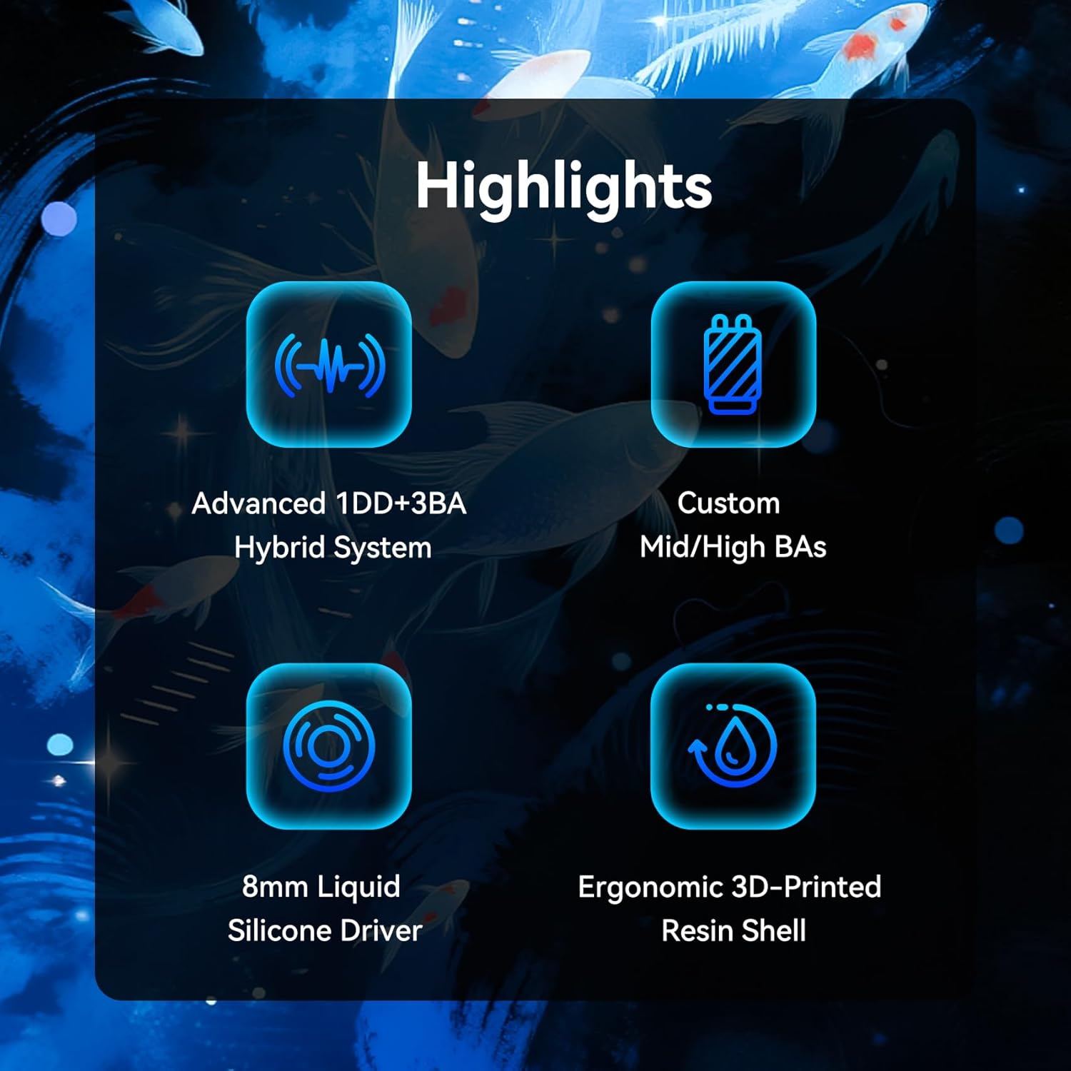 Thumbnail 1 de Yinyoo KBEAR SR8 IEM: 1DD+3BA Hybrid In-Ear Monitors with Mic