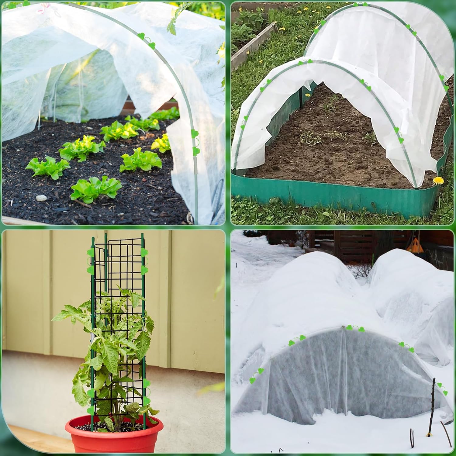 Thumbnail 2 de FuBegi 36pcs Garden Hoops Raised Beds with 3x10M 30gsm Horticultural Fleece Kit