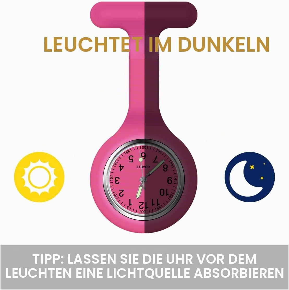 Thumbnail 2 de Vicloon Krankenschwester Uhr Clip 3er Set