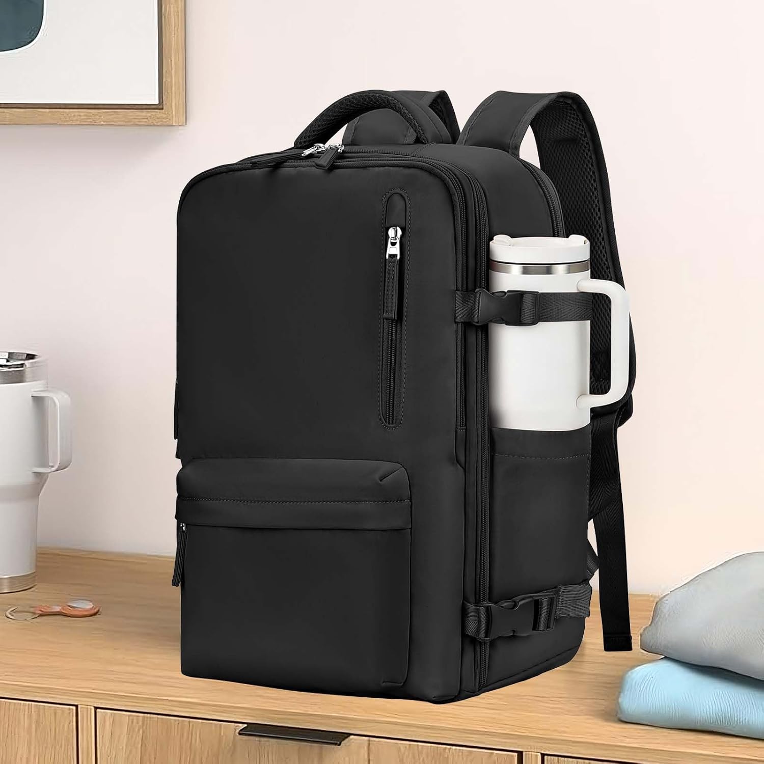 Thumbnail 1 de WONHOX Large Travel Backpack (Carry-on Approved) for Laptop, Shoes & Wet Items