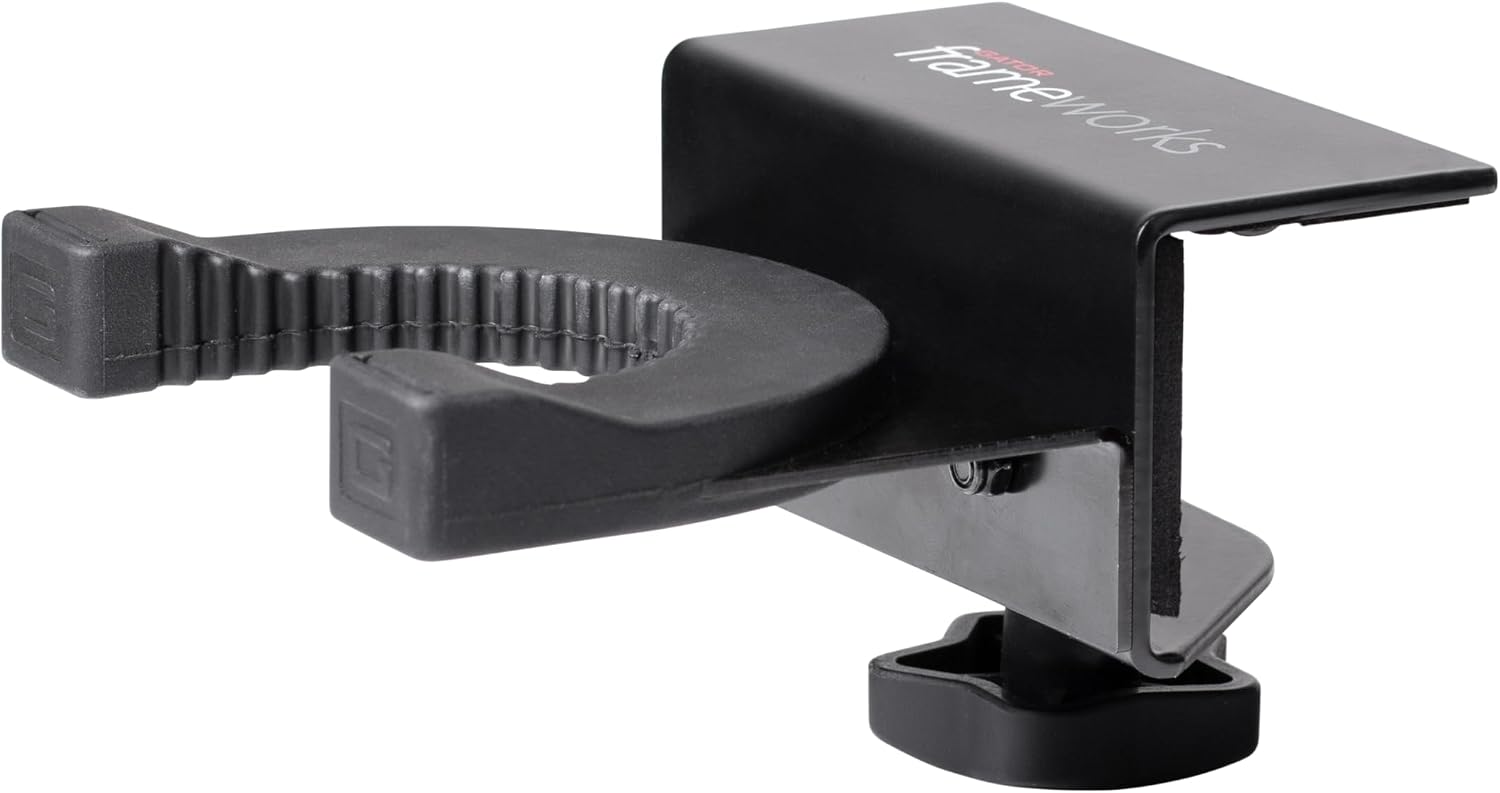 Detalle de Gator Frameworks GFW-GTRDSKCLAMP-1000 – gitarrhalsfäste med skrivbordsklämma