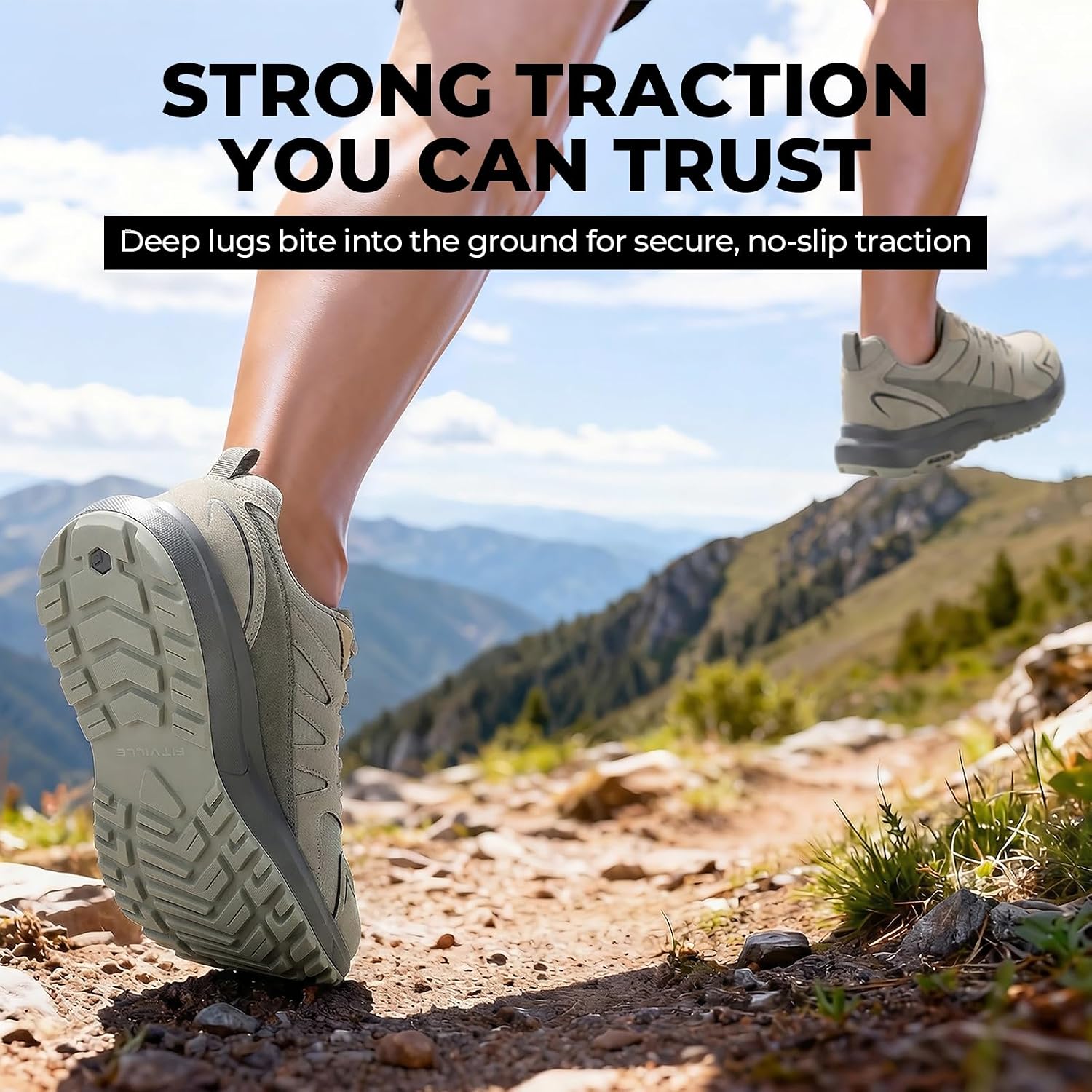 Detalle de FitVille Sturdy Core V4 hiking shoes, extra wide