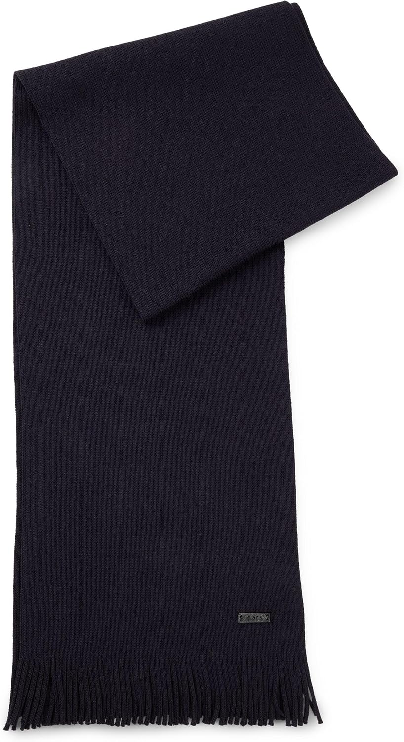 Thumbnail 4 de BOSS Hommes Albas écharpe en maille Raschel en laine vierge, longueur 170 cm