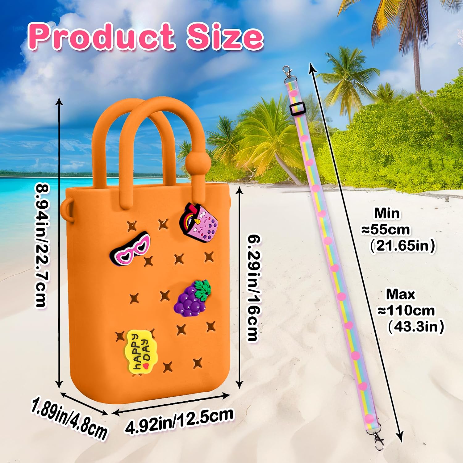 Thumbnail 3 de Oudizz Silicone Hole Handbag Toddler Purse Crossbody Bag