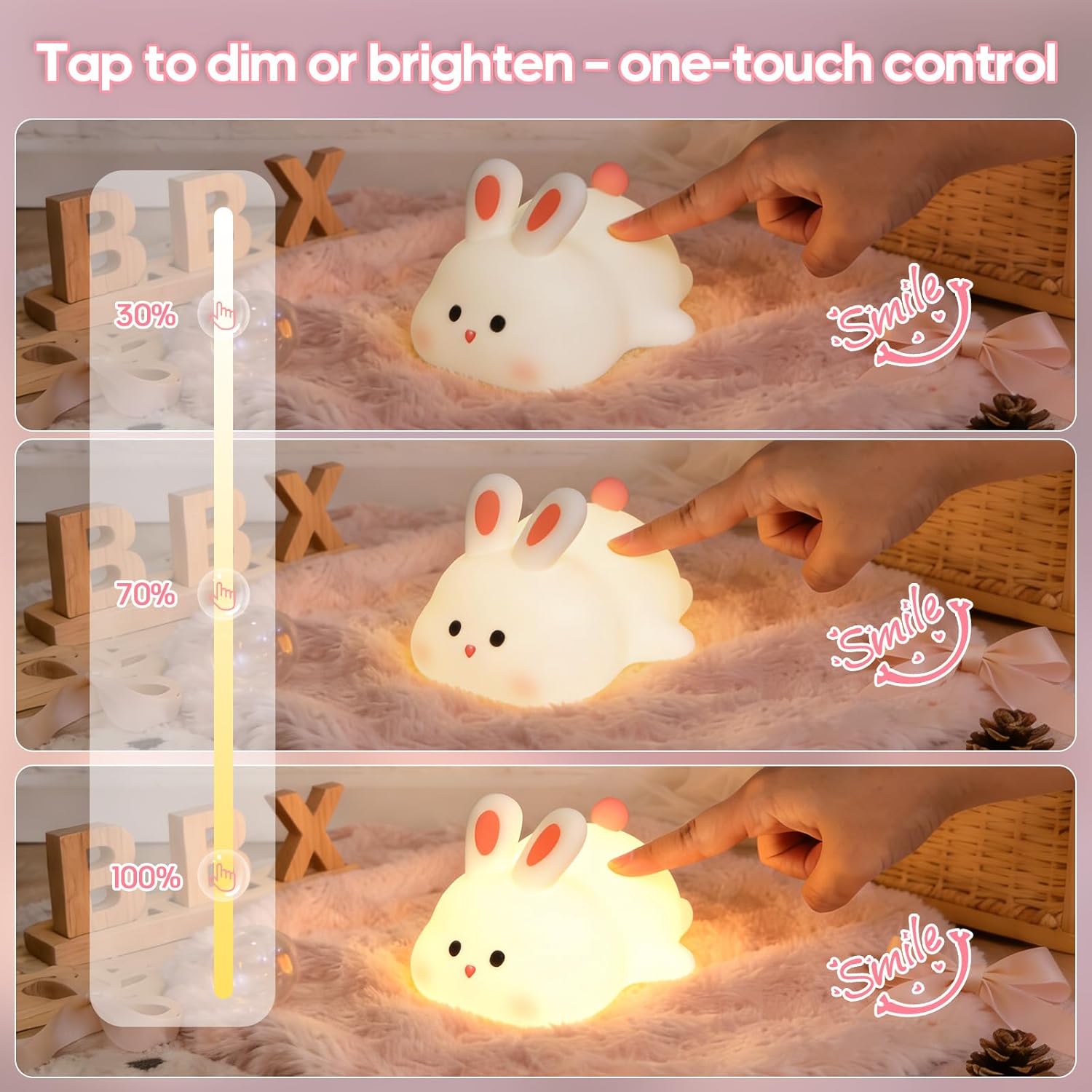 Detalle de GOODEA Baby Night Light Newborn – Silicone Kids Lamp with 30-Min Timer and Week-Long Battery