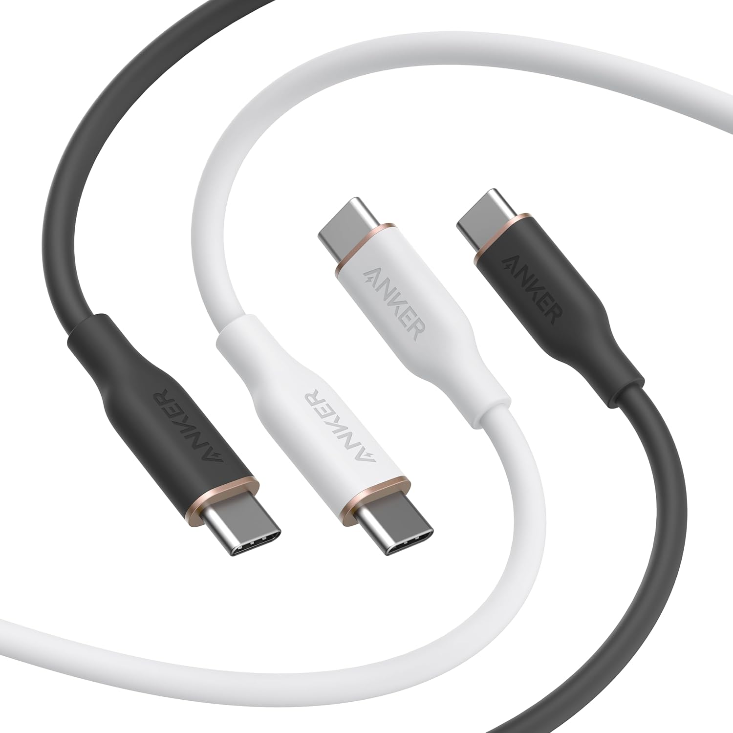 Thumbnail 6 de Anker PowerLine III Flow USB-C Cable (USB 2.0), 240W Fast Charging, 2-Pack (Black, 3 ft)