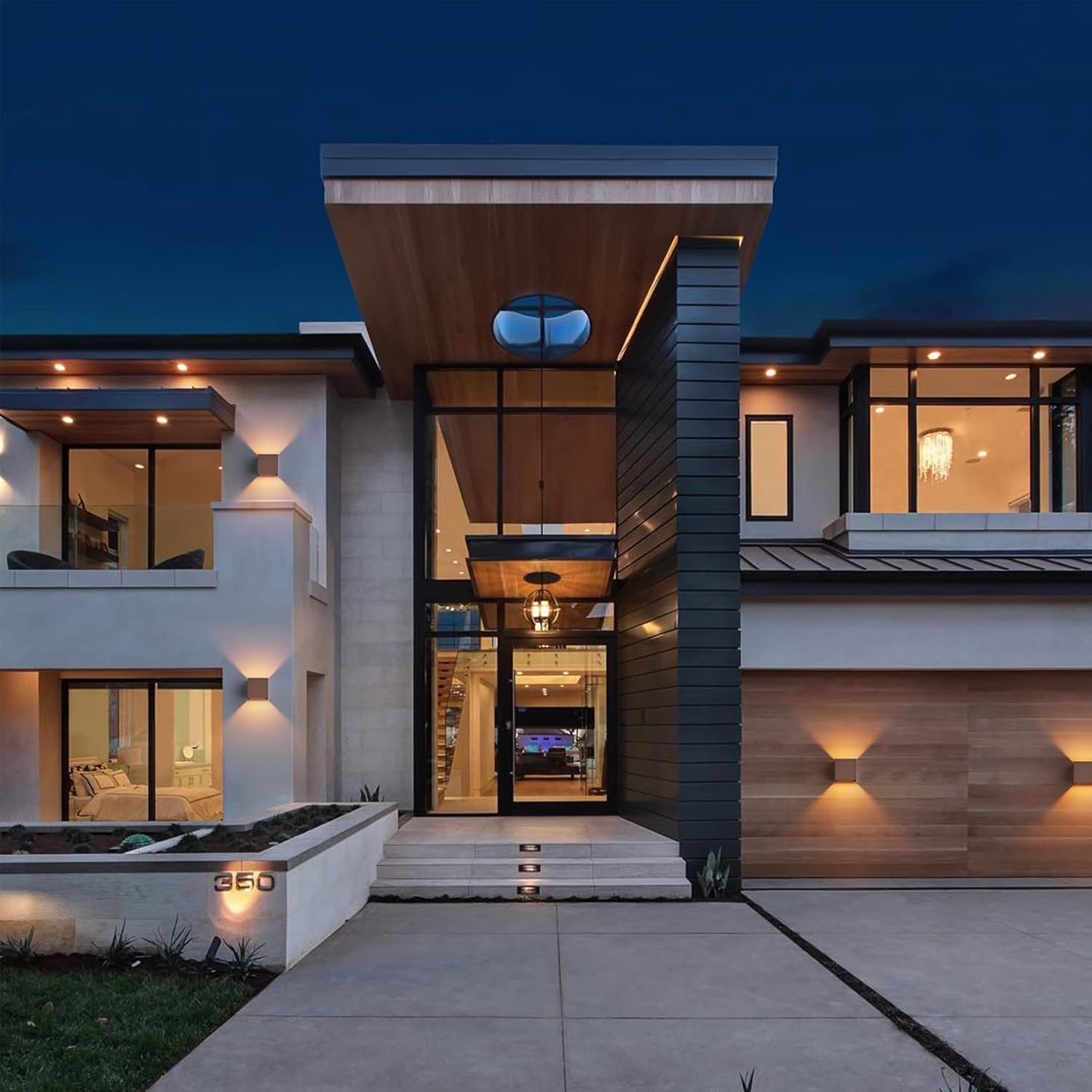 Thumbnail 4 de Klighten 2er-Set Außen-Wandleuchten mit einstellbarem Abstrahlwinkel und austauschbarer G9 LED (Warmweiß 3000K) – Aluminium, Bronze