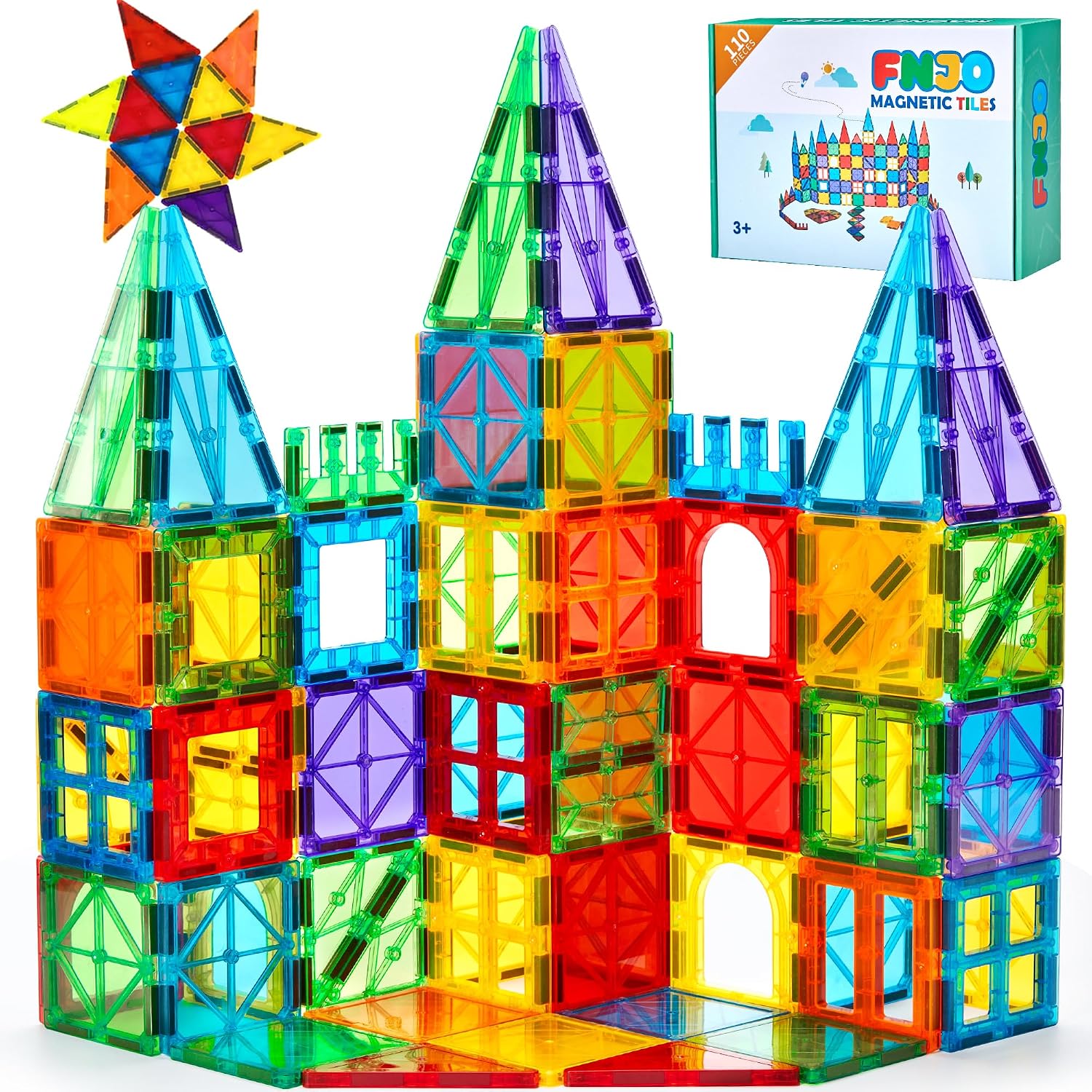 Detalle de FNJO Magnetic Tiles 110-Piece Set