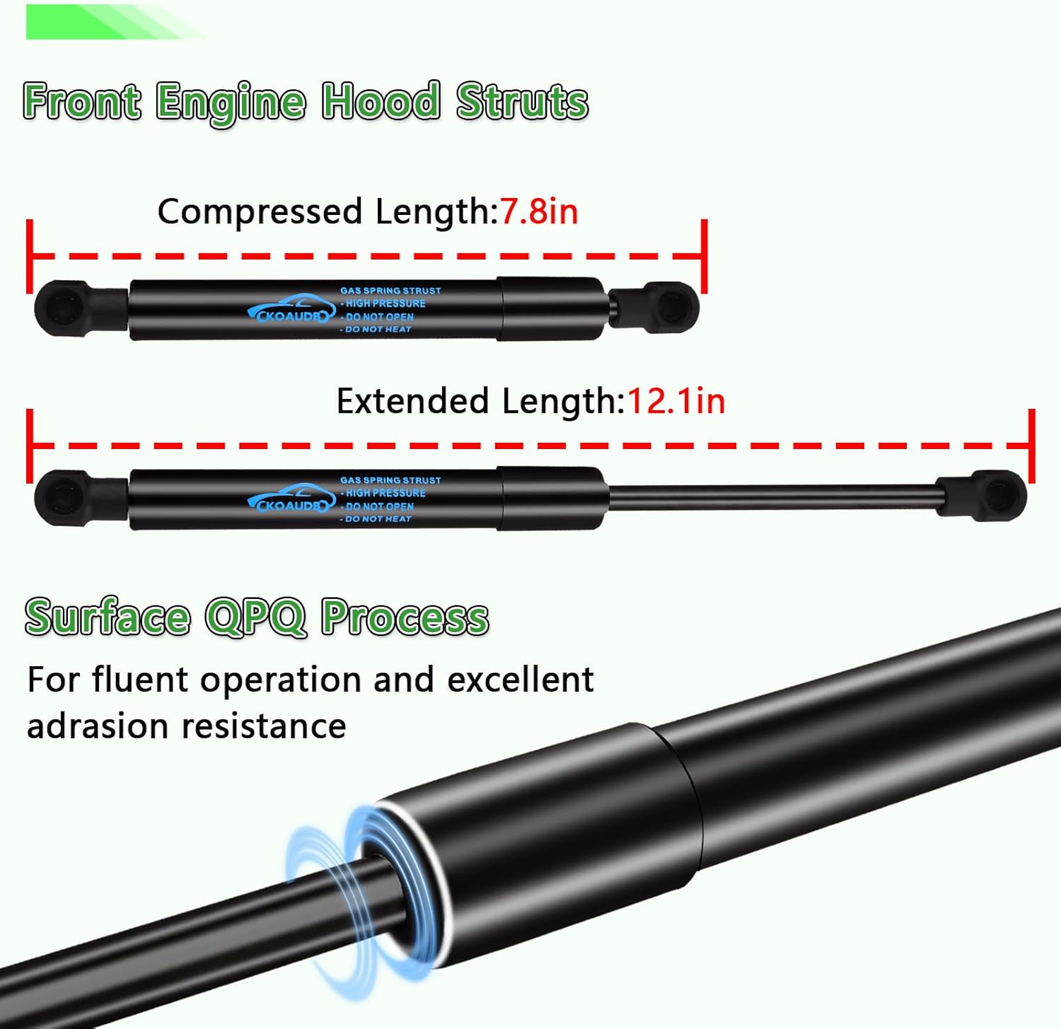 Thumbnail 3 de Koaudb 2X Front Bonnet Gas Struts for BMW X5 E53 (2000–2006) – Replacement Hood Lift Supports