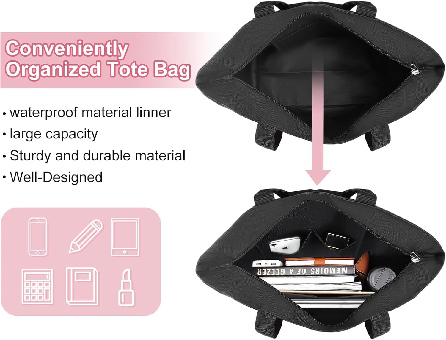 Thumbnail 4 de Vavabox Handtasche Damen A-Z Reißverschluss – personalisierte Damentasche mit Geschenkcharakter