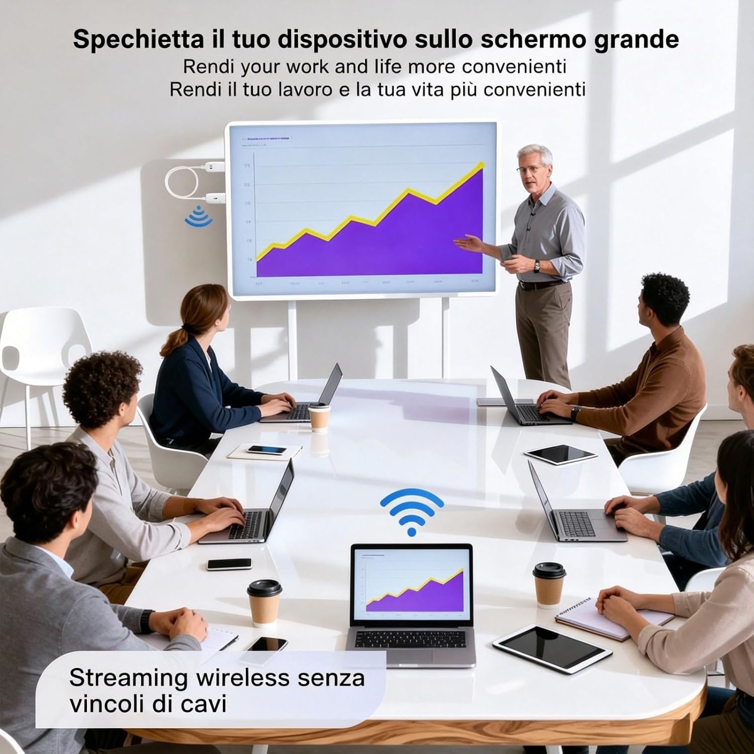 Detalle de FEINODI adattatore HDMI wireless 60 GHz
