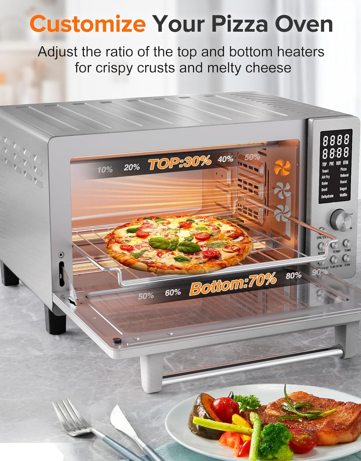 Thumbnail 4 de Nuwave Bravo Pro Smart 21QT Air Fryer Combo