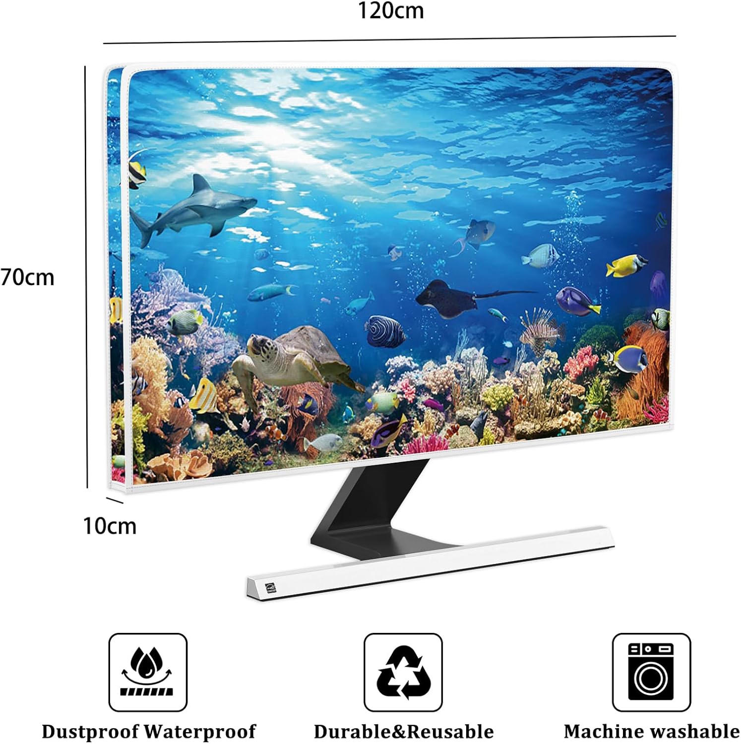 Detalle de Baocicco Underwater Waterproof Screen TV Cover (50–52 Inch): Dust-Proof, Anti-Scratch Protection for LED/LCD/OLED Display