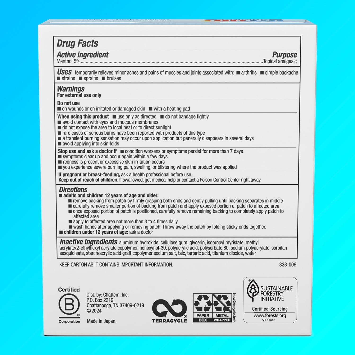 Detalle de Icy Hot Pain Relief Patches, 10-Count