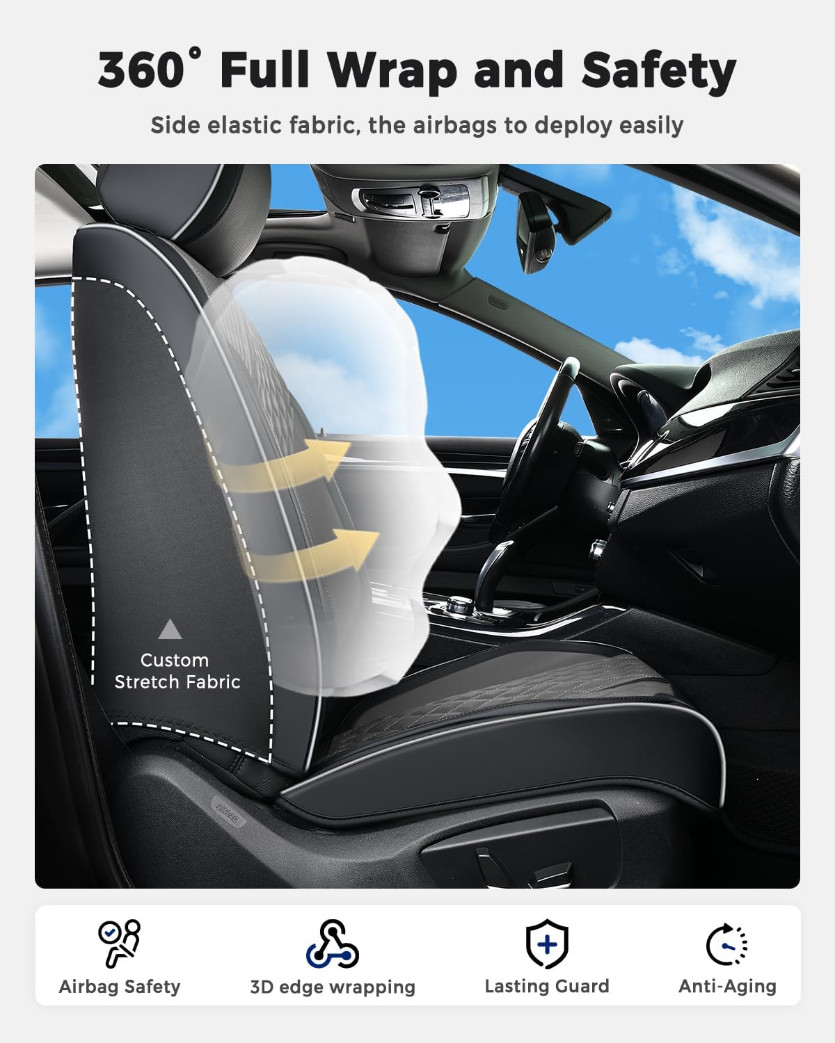 Thumbnail 3 de Huidasource Nappa Leather Seat Covers
