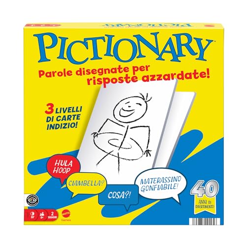 Detalle de Mattel Games Pictionary Gioco da Tavolo 40° anniversario – 2 squadre, 8+