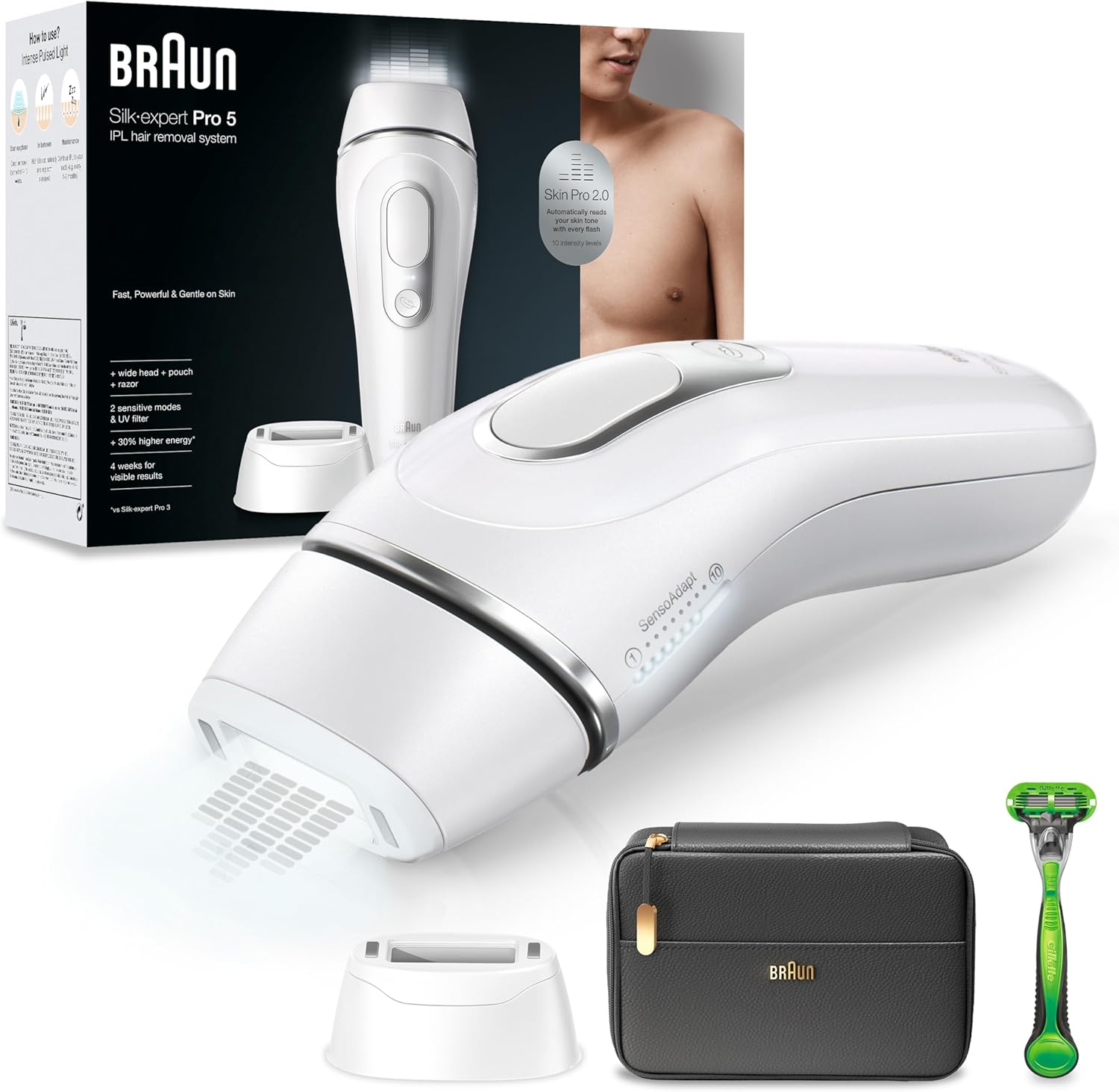 Thumbnail 6 de Braun Silk·Expert Pro 5: Epilatore Luce Pulsata per uso domestico – testine incluse e Smart Flex