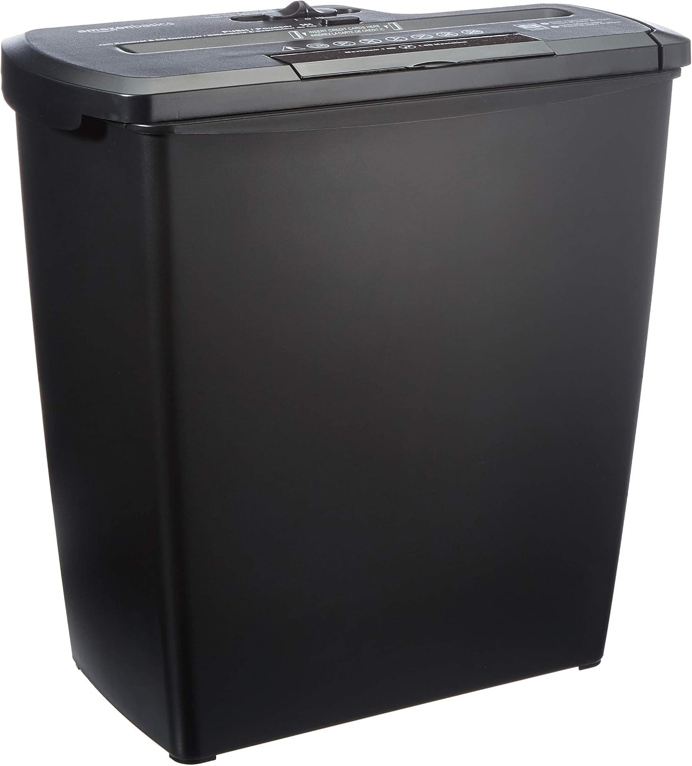 Amazon Basics 7-8 Sheet Strip Cut Shredder with Bin (Black) – compact yet capable for home and small office