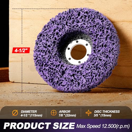 Detalle 2 de NuoDunco 5PCS Stripping Discs 115mm – Paint Rust Remover for Angle Grinders