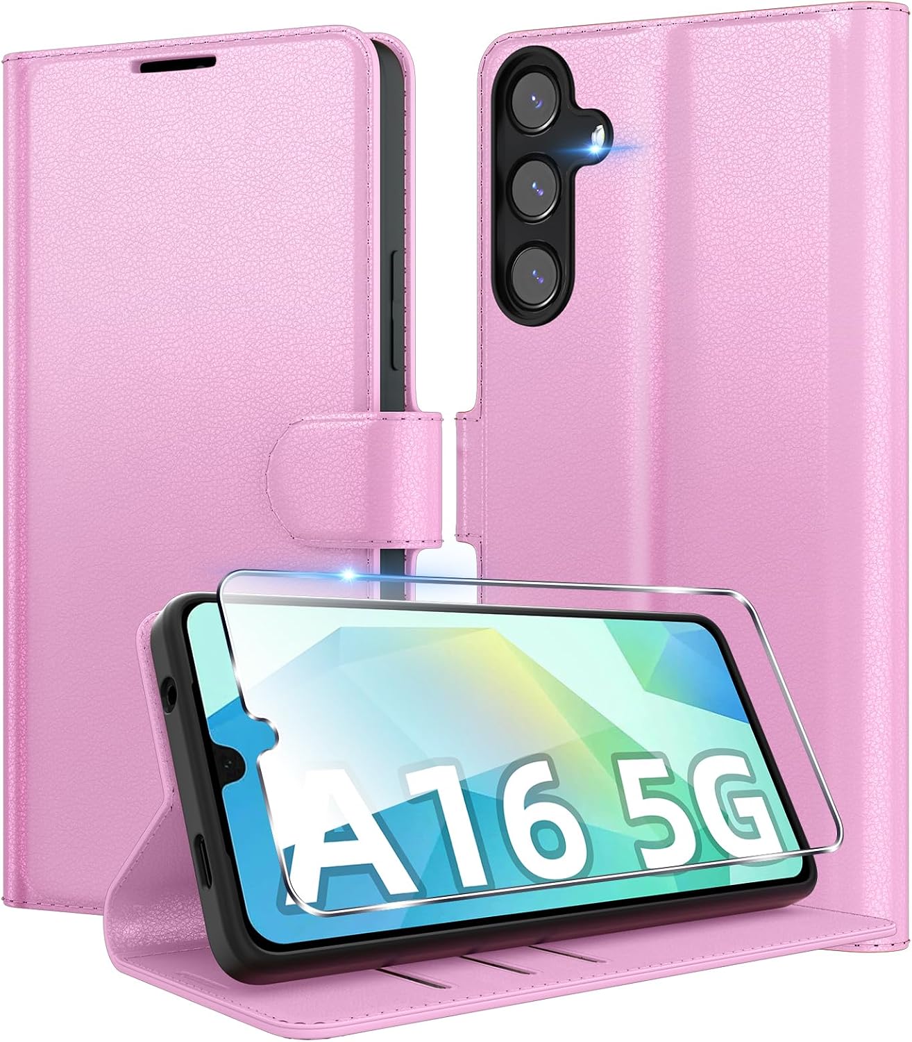 Detalle de Eirltiy Cover Portafoglio in PU per Samsung Galaxy A16 5G/4G: protezione, stile e 3 slot