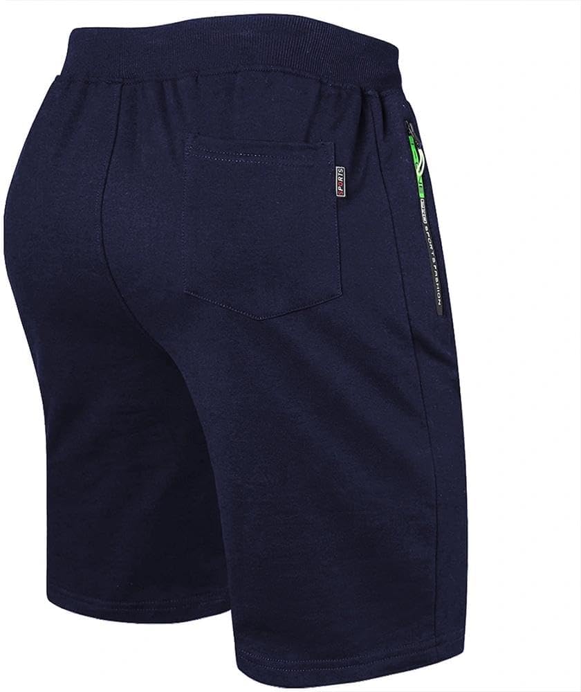Detalle de ZOXOZ Mens Shorts Summer Sports Cotton with Zip Pockets Elasticated Waist