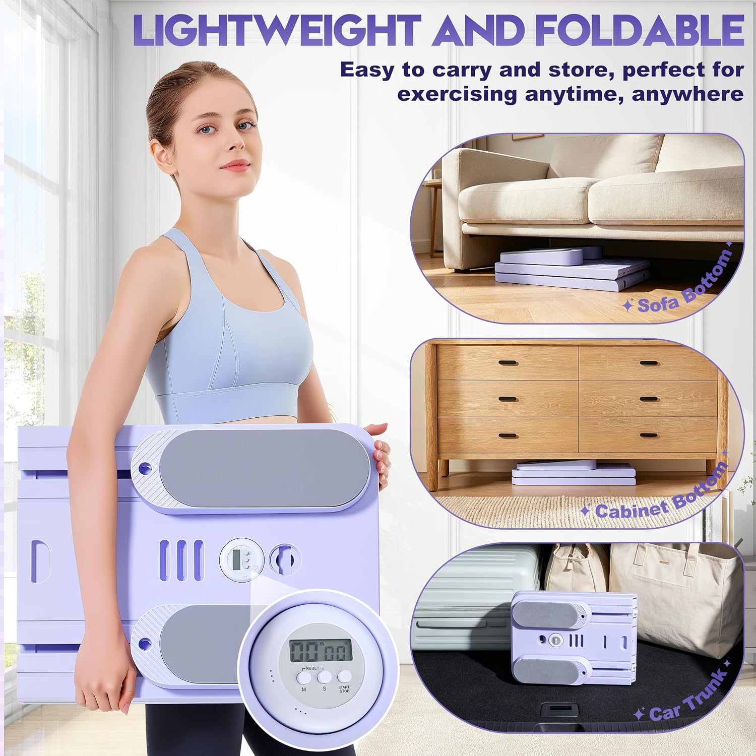 Detalle 2 de CroyVine Pilates Board–Pilates Reformer Board (portable home Pilates kit) for core, abs, and full-body training