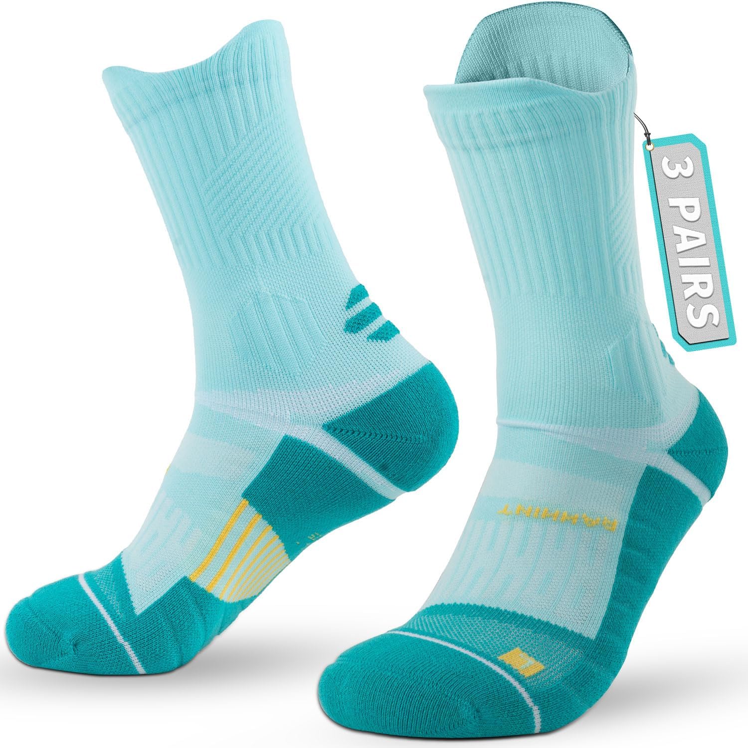 Thumbnail 3 de Rahhint Coolmax Chaussettes de Compression pour Femme – Anti-ampoules, Sans Couture, avec Languette - Lot de 3