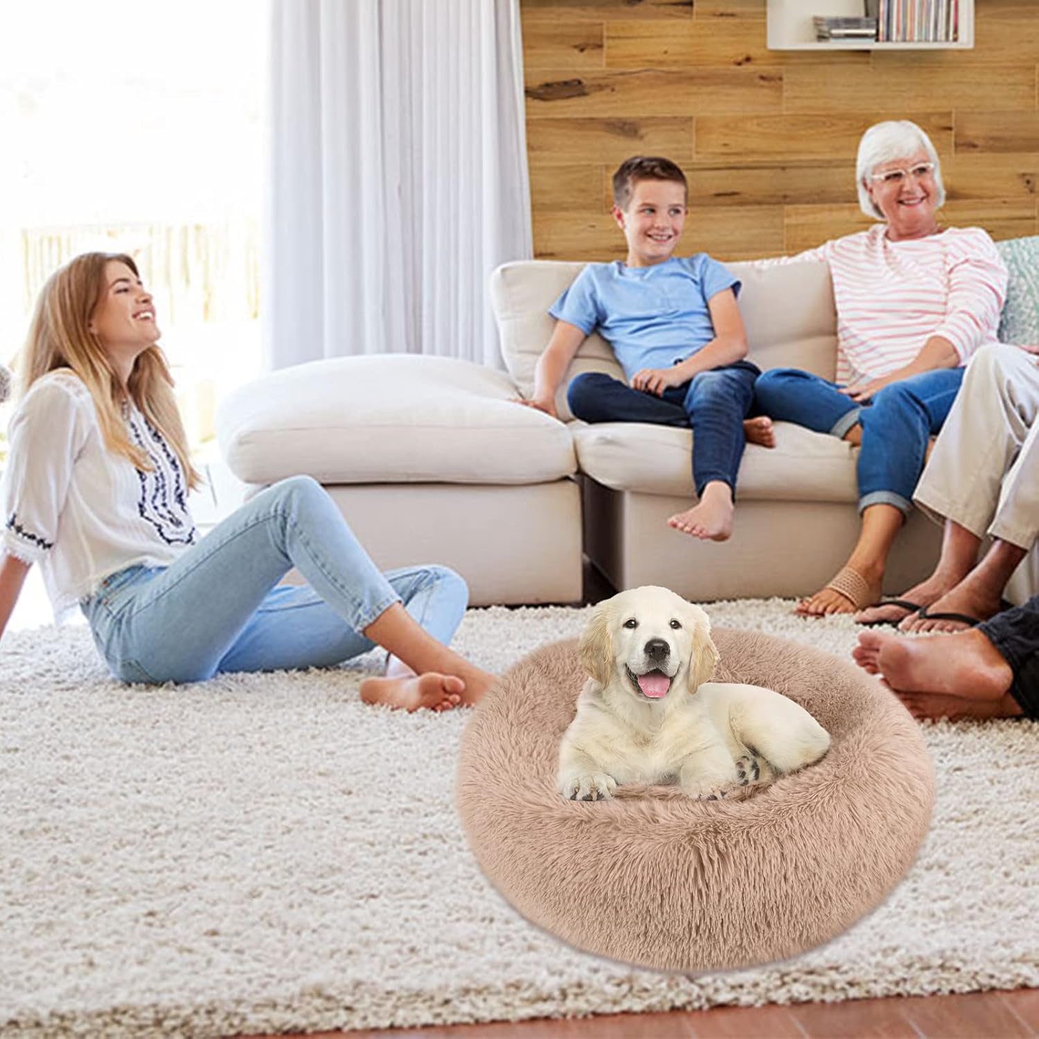 Thumbnail 6 de Moistu Moistu XL Dog Bed Donut Washable – 80cm round calming cushion with non-slip base
