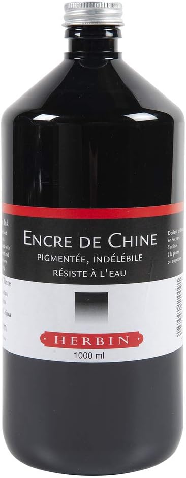 Thumbnail 2 de Herbin 11109T Inchiostro Nero da 250 ml: brillante, resistente e versatile