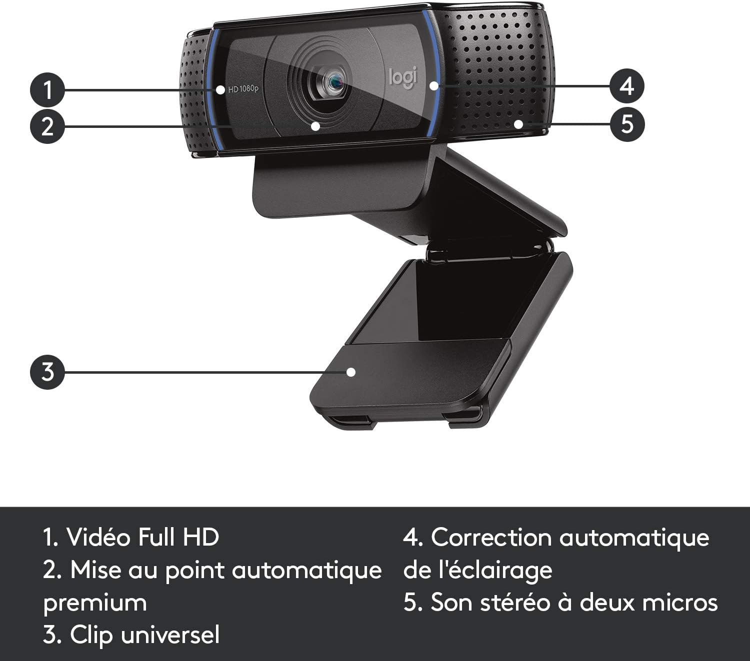 Thumbnail 6 de Logitech Webcam C920 HD Pro — Webcams Full HD fiable pour photos et calls