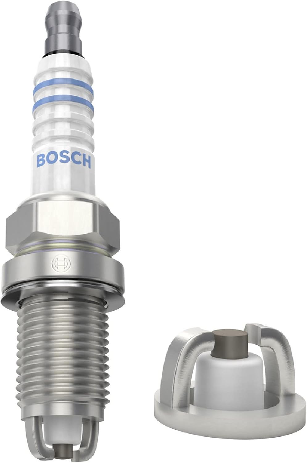 Detalle de Bosch FR7LDC (+7) – Jeu de 4 bougies d'allumage en nickel, compatible Audi (référence 0242235914)