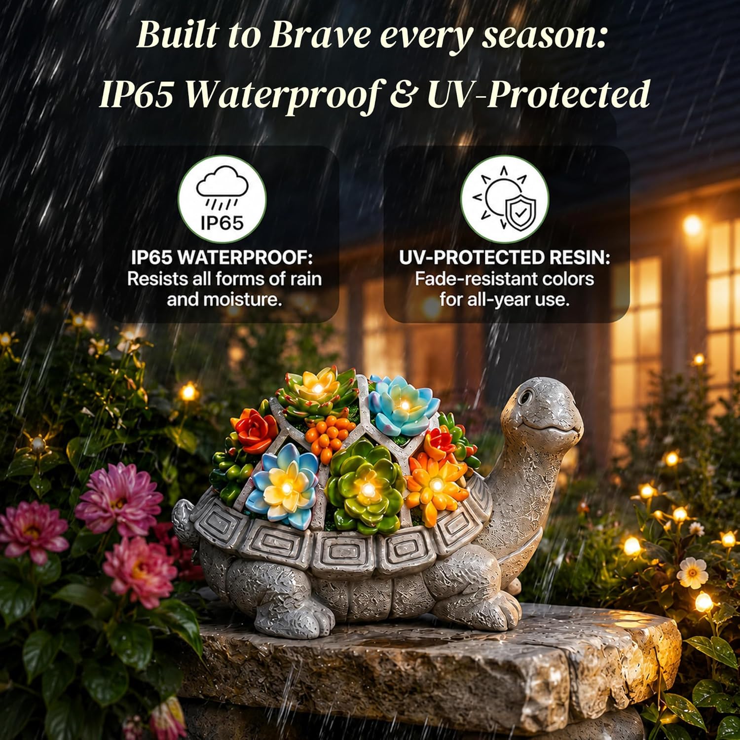 Thumbnail 5 de Goodeco Solar-Powered Turtle Garden Ornament with LED