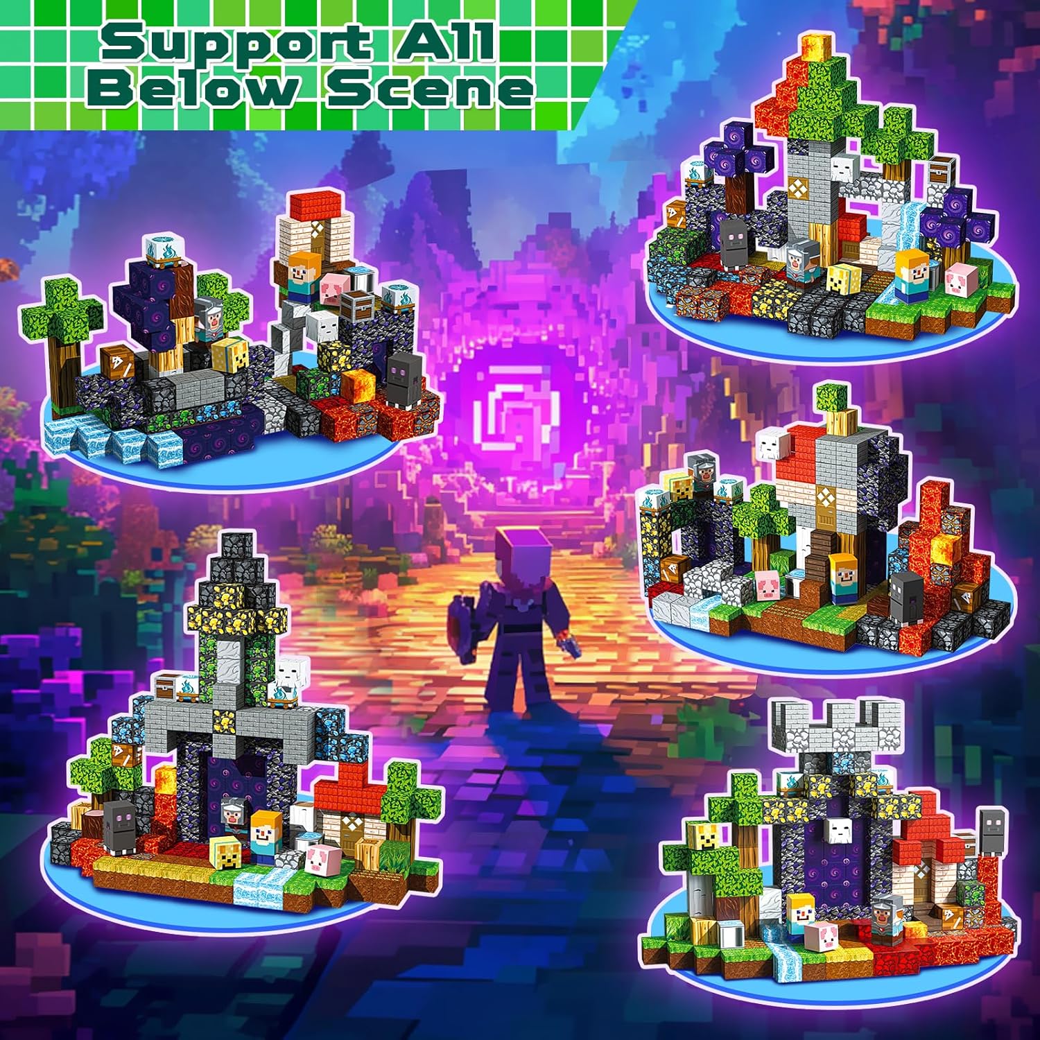 Thumbnail 2 de Magneverse 200 Magnetic Blocks 0.8" STEM Toy 🧩