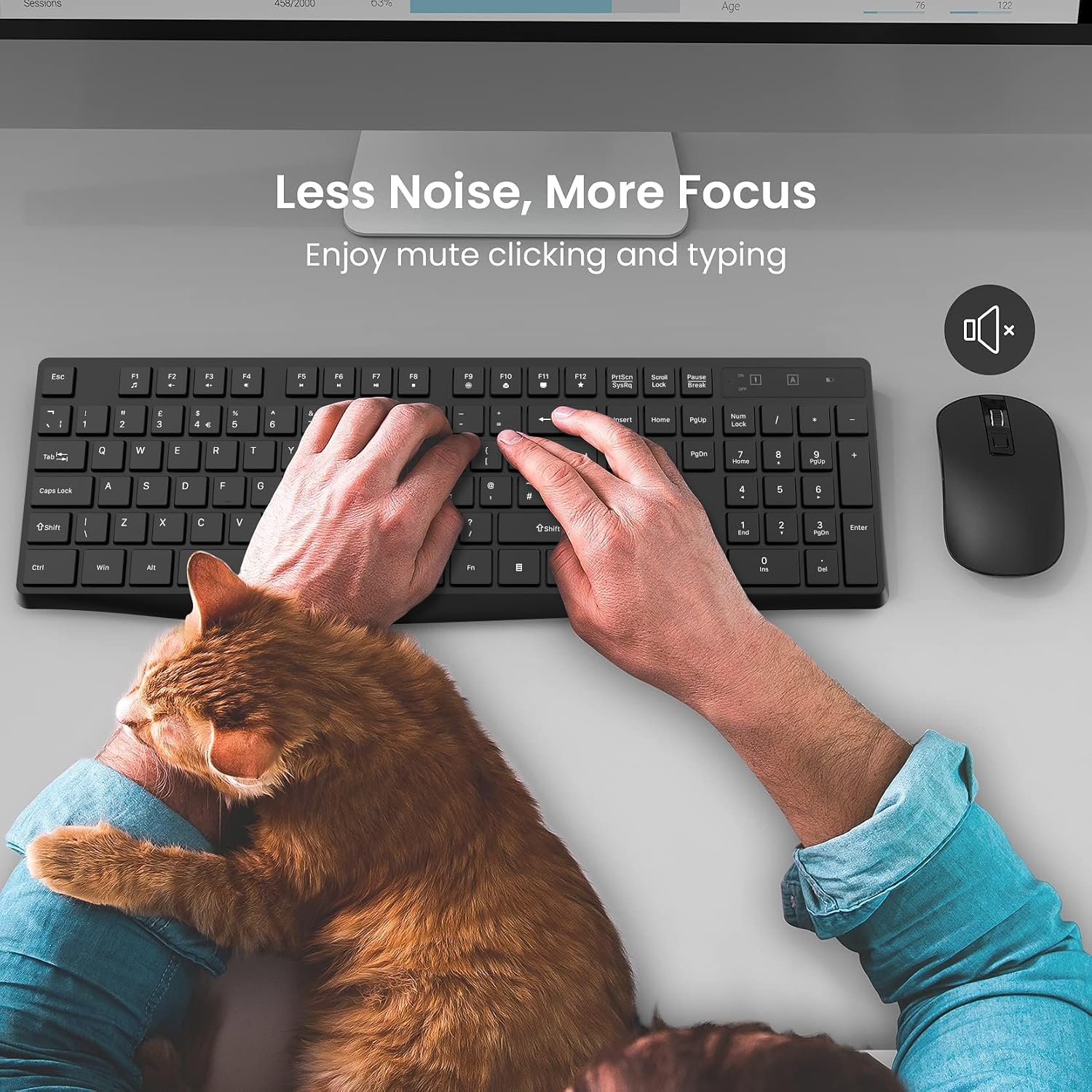 Thumbnail 4 de Wireless Keyboard and Mouse Set UK layout