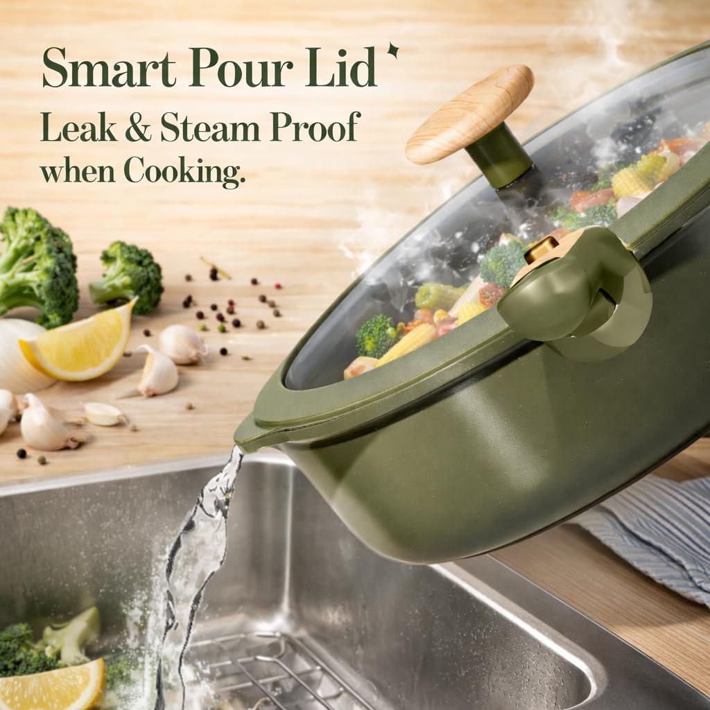 Thumbnail 3 de CAROTE 18-Piece Ceramic Cookware Set with Detachable Handles