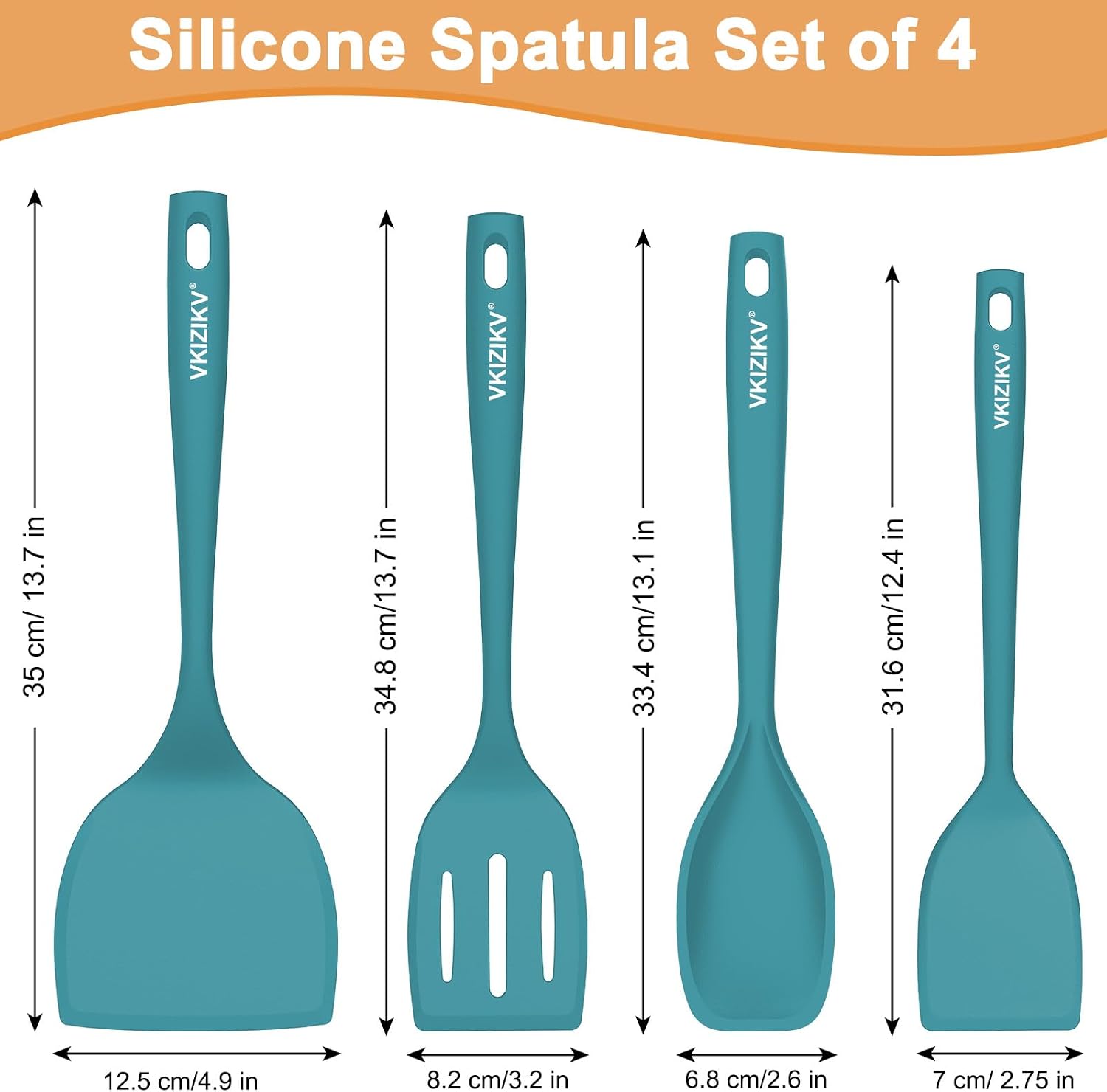 Detalle 2 de VKIZIKV Silicone Spatula Turner Set, 4-Piece