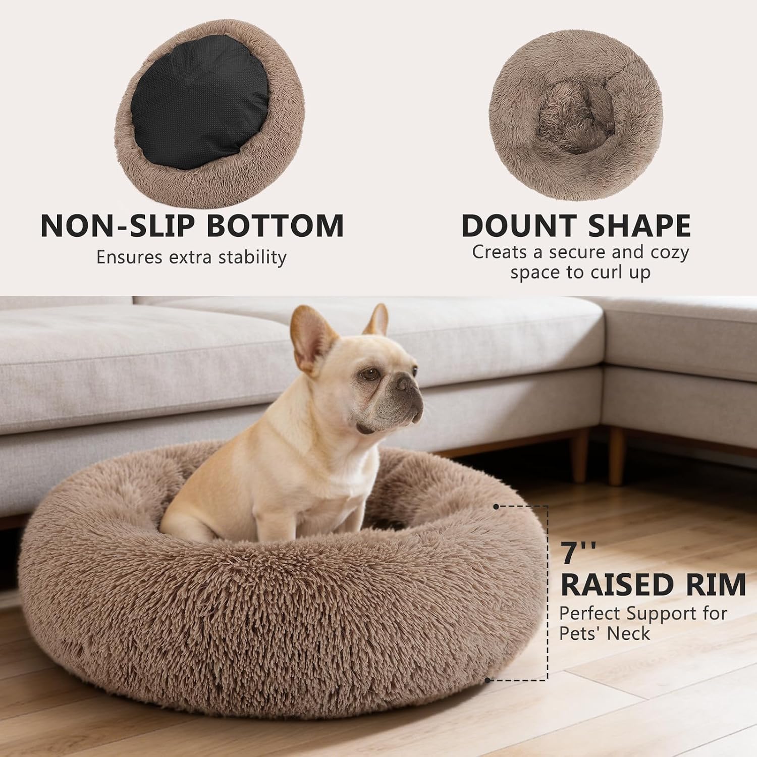Thumbnail 1 de MIXJOY Orthopedic Dog Bed 23" donut