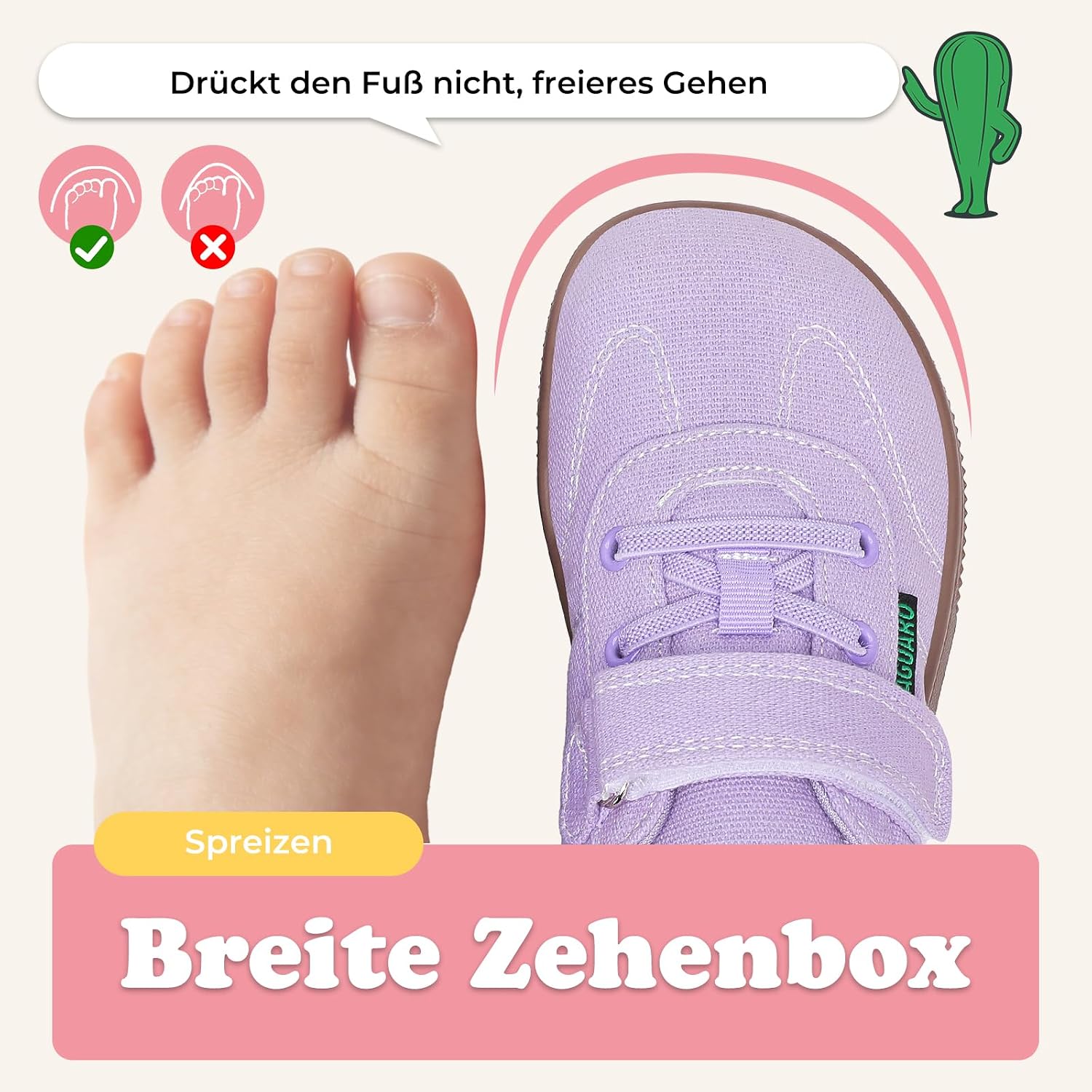 Thumbnail 2 de SAGUARO Barfußschuhe Mädchen Größe 25–35