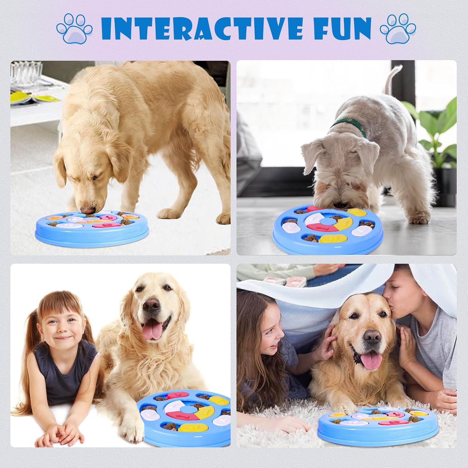 Thumbnail 6 de TRIGRAND Giocattolo intelligente per cani con puzzle per cibo ad alimentazione lenta (azzurro cielo)