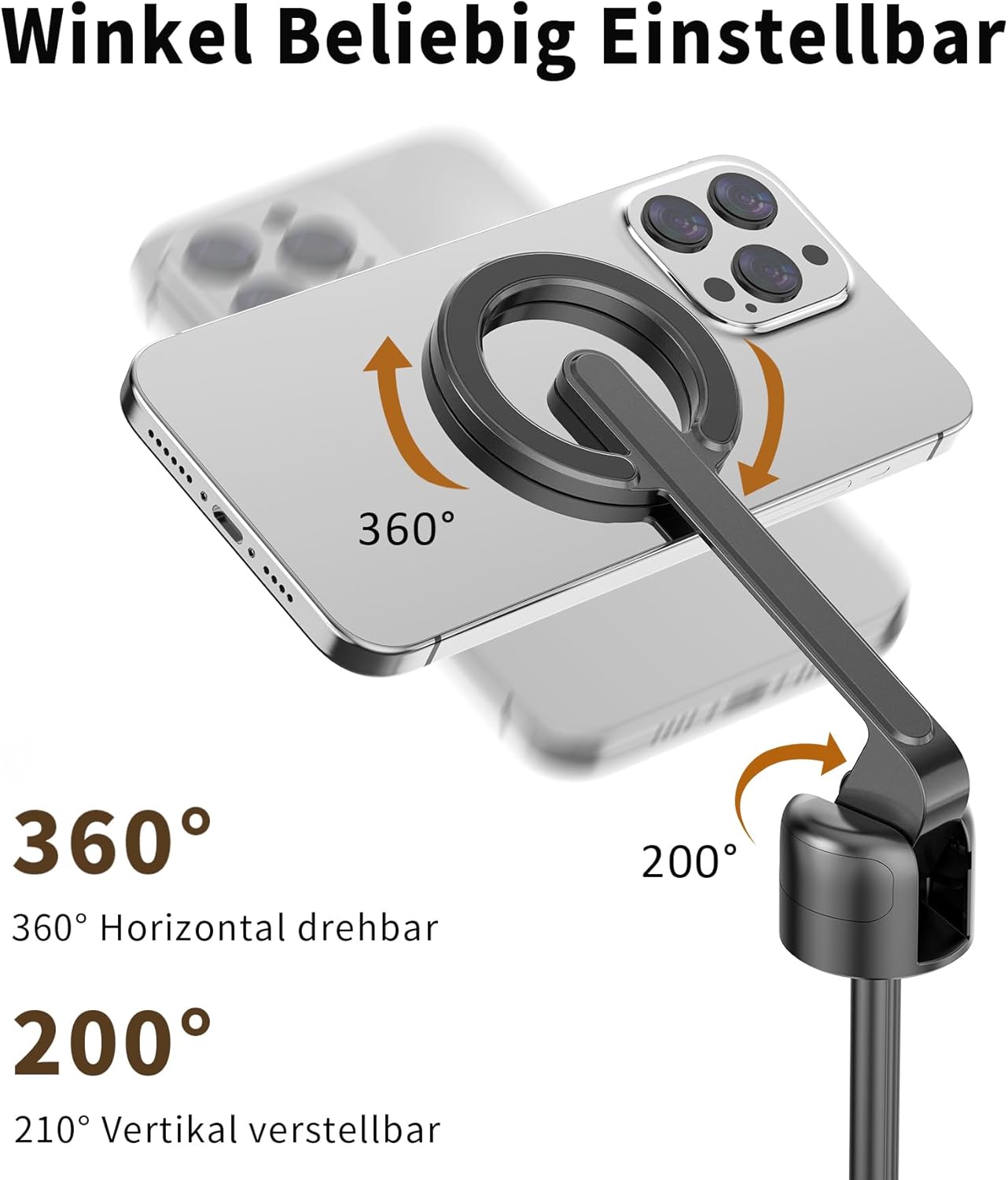 Thumbnail 4 de TONEOF Magnetischer Selfie Stick 173 cm mit Stativ