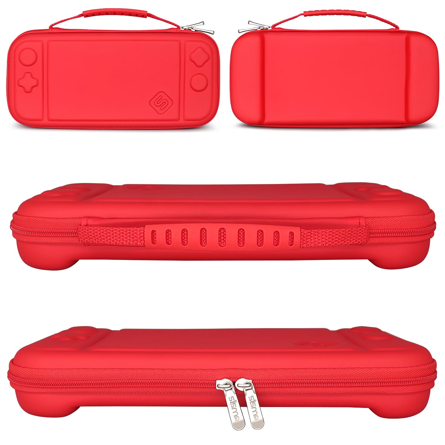 Thumbnail 5 de sisma Slim Carrying Case for Nintendo Switch 2 (Red) — Hard Shell Travel Protective Case with 12 Game Card Holders